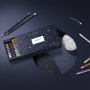 Crayons CARAN D'ACHE Cosmic Blue, in the box, 20 pcs, mix of metallic colors