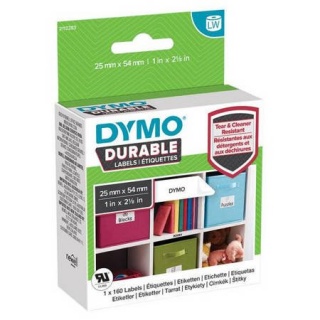 Dymo Durable mała etykieta wielofunkcyjna 25x54mm, Etykiety samoprzylepne i inne, Galanteria papiernicza