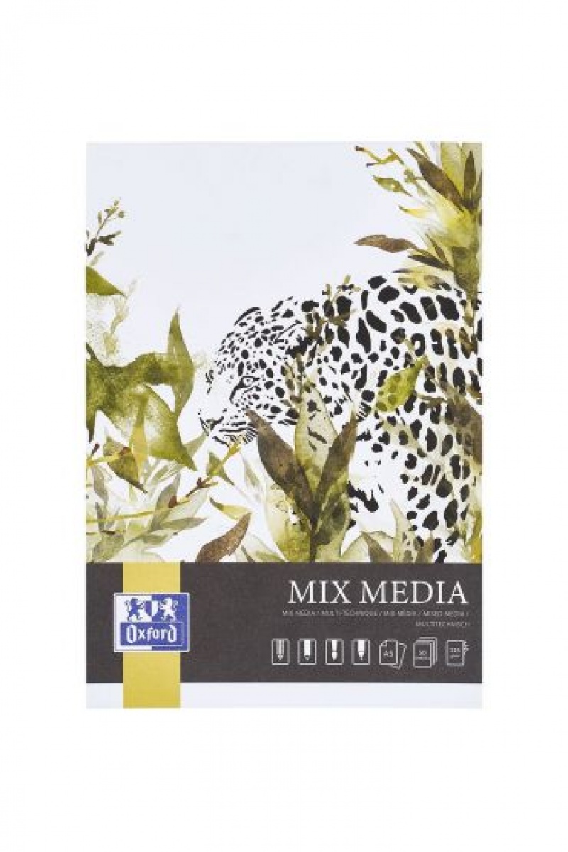BLOK MIXMEDIA OXFORD ARTISTIC A5 50K.225gr., Bloki, Zeszyty i bloki