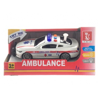 AUTO KARETKA POGOTOWIA ŚW/DŹ 17CM 3548, Pojazdy, Zabawki