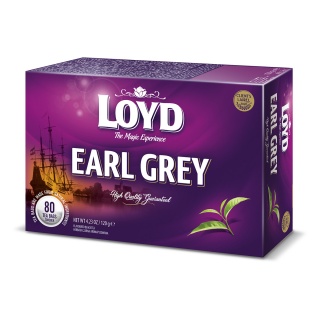 Herbata LOYD Earl Grey, ekspresowa, 80 torebek, Herbaty, Artykuły spożywcze
