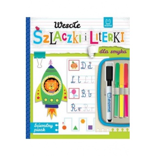 Wesołe szlaczki i literki dla smyka. Ścieralny pis, Edukacyjne, Książeczki