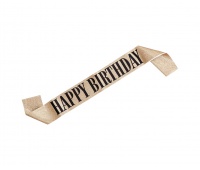 SZARFA "HAPPY BIRTHDAY" ZŁOTA, Dekoracje, ozdoby, Art. na okazje i przyjęcia