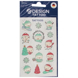 TATUAŻ CHRISTMAS BAŁWANKI, Naklejki, Art. kreatywne