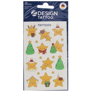 TATUAŻ CHRISTMAS GWIAZDY, Naklejki, Art. kreatywne