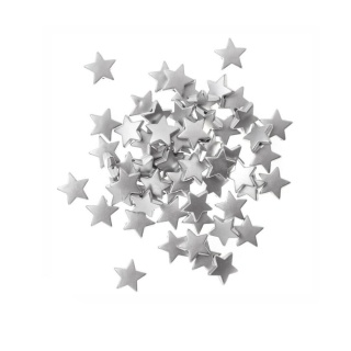KORALIKI GWIAZDKI 1,5cm.60szt. SREBRNE, Koraliki, Art. kreatywne