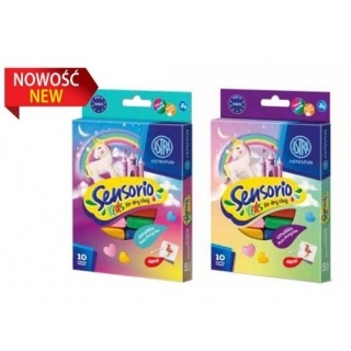LEKKA MASA PLASTYCZNA JEDNOROŻEC SENSORIO KIDS 10k, Plastelina, Plastyka