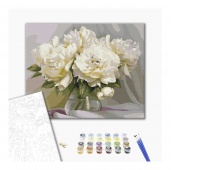 Paint by numbers BRUSHME, 40x50 cm, exquisite tenderness of peonies, 1 pc, in a box