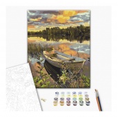 Paint by numbers BRUSHME, 40x50 cm, boat in the floods, 1 pc, in a box