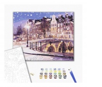 Paint by numbers BRUSHME, 40x50 cm, fairy tale of winter Amsterdam, 1 pc, in a box