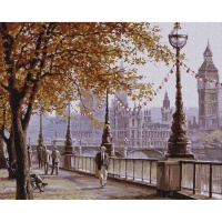 Paint by numbers IDEYKA, 40x50 cm, autumn London, 1 pc, in a box