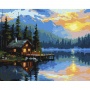 Paint by numbers IDEYKA, 40x50 cm, lake coziness, 1 pc, in a box