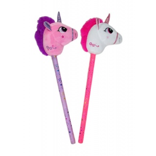 JEDNOROZEC NA KIJU 2 KOL GLOS 70CM K1294 9044, Maskotki, Zabawki