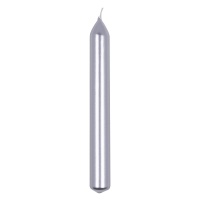 Straight dinner candle DONAU HOME, lacquered, 20x170 mm, 10 pcs, silver