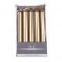 Straight dinner candle DONAU HOME, lacquered, 20x170 mm, 10 pcs, gold