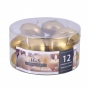 Floating pastille candle DONAU HOME, lacquered, 48x28 mm, 12 pcs, gold