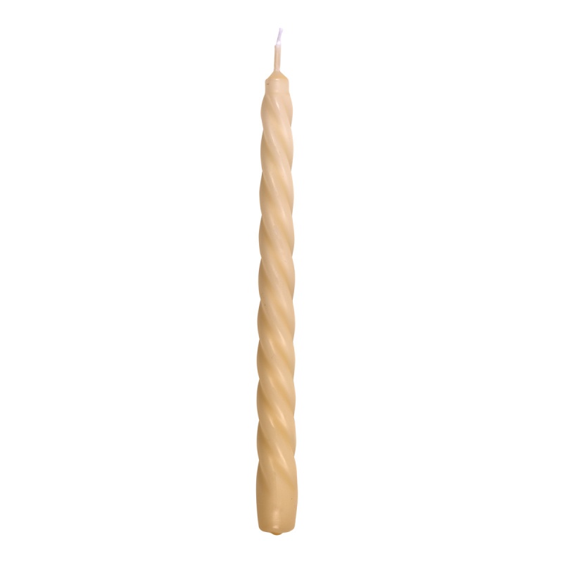 Baroque candle DONAU HOME, 22x240 mm, 10 pcs, cream