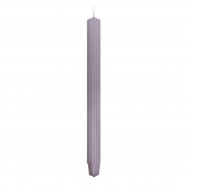 Long ribbed dinner candle DONAU HOME, 25x300 mm, 4 pcs, ash grey