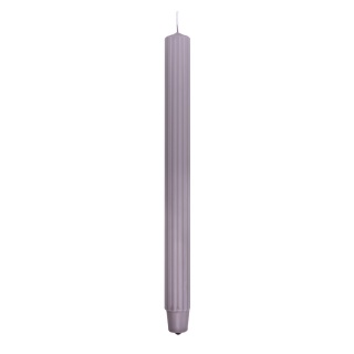 Świeca stołowa długa ryflowana DONAU HOME, 25x300 mm, 4 szt., szaro-popielata, Świece, Wyposażenie biura