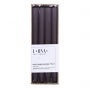 Long ribbed dinner candle DONAU HOME, 25x300 mm, blackberry