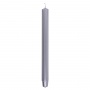 Long ribbed dinner candle DONAU HOME, lacquered, 25x300 mm, 4 pcs, silver