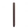 Long ribbed dinner candle DONAU HOME, 25x300 mm, 4 pcs, brown