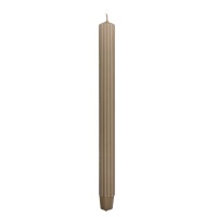 Long ribbed dinner candle DONAU HOME, 25x300 mm, 4 pcs, pepper