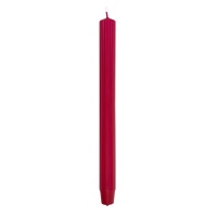 Long ribbed dinner candle DONAU HOME, 25x300 mm, 4 pcs, red