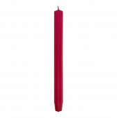 Long ribbed dinner candle DONAU HOME, 25x300 mm, 4 pcs, red