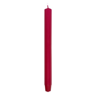 Świeca stołowa długa ryflowana DONAU HOME, 25x300 mm, 4 szt., czerwona, Świece, Wyposażenie biura