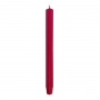 Long ribbed dinner candle DONAU HOME, 25x300 mm, 4 pcs, red