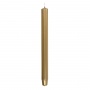 Long ribbed dinner candle DONAU HOME, lacquered, 25x300 mm, 4 pcs, gold