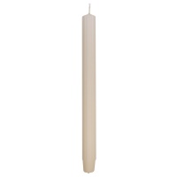 Long ribbed dinner candle DONAU HOME, 25x300 mm, 4 pcs, cream