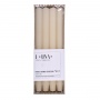 Long ribbed dinner candle DONAU HOME, 25x300 mm, 4 pcs, cream