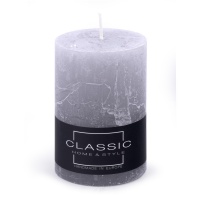 Pillar candle rustic DONAU HOME, 70x100 mm, grey