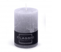 Pillar candle rustic DONAU HOME, 70x100 mm, grey