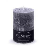 Pillar candle rustic DONAU HOME, 70x100 mm, graphite