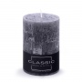 Pillar candle rustic DONAU HOME, 70x100 mm, graphite