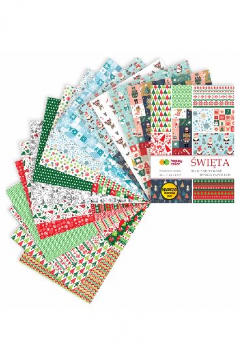 BLOK Z MOTYWAMI ŚWIĘTA A4 15ark.H.COLOR, Scrapbooking, Art. kreatywne