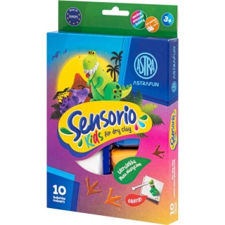LEKKA MASA PLASTYCZNA DINOZAURY SENSORIO KIDS 10K., Masy plastyczne i glinki, Plastyka