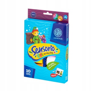LEKKA MASA PLAST.SENS.KIDS 10kol.MIKOŁ.,BAŁW.,ELF, Masy plastyczne i glinki, Plastyka