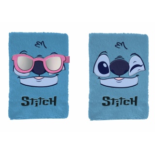 PAMIĘTNIK PLUSZOWY Z MAGNETYCZNYM ZAPIĘCIEM STITCH, Pamiętniki, Zeszyty i bloki