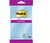 Sticky notes POST-IT Super Sticky, XXL, lined, 102x152mm, 1x45 sheets, blue