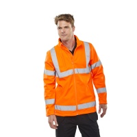 Warning jacket BEESWIFT Softshell, size S, orange