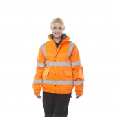 Warning jacket BEESWIFT Bomber, size S, orange