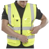 Warning vest BEESWIFT Executive, size XXL, yellow