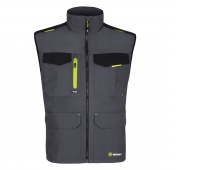 Padded bodywarmer BEESWIFT Flex, size S, grey/black