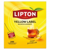 Tea LIPTON black, Yellow Label, 200 bags