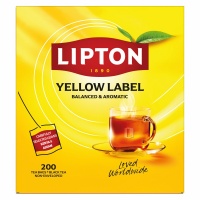 Tea LIPTON black, Yellow Label, 200 bags