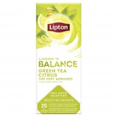 Tea LIPTON Balance, green, citrus, 25 envelopes